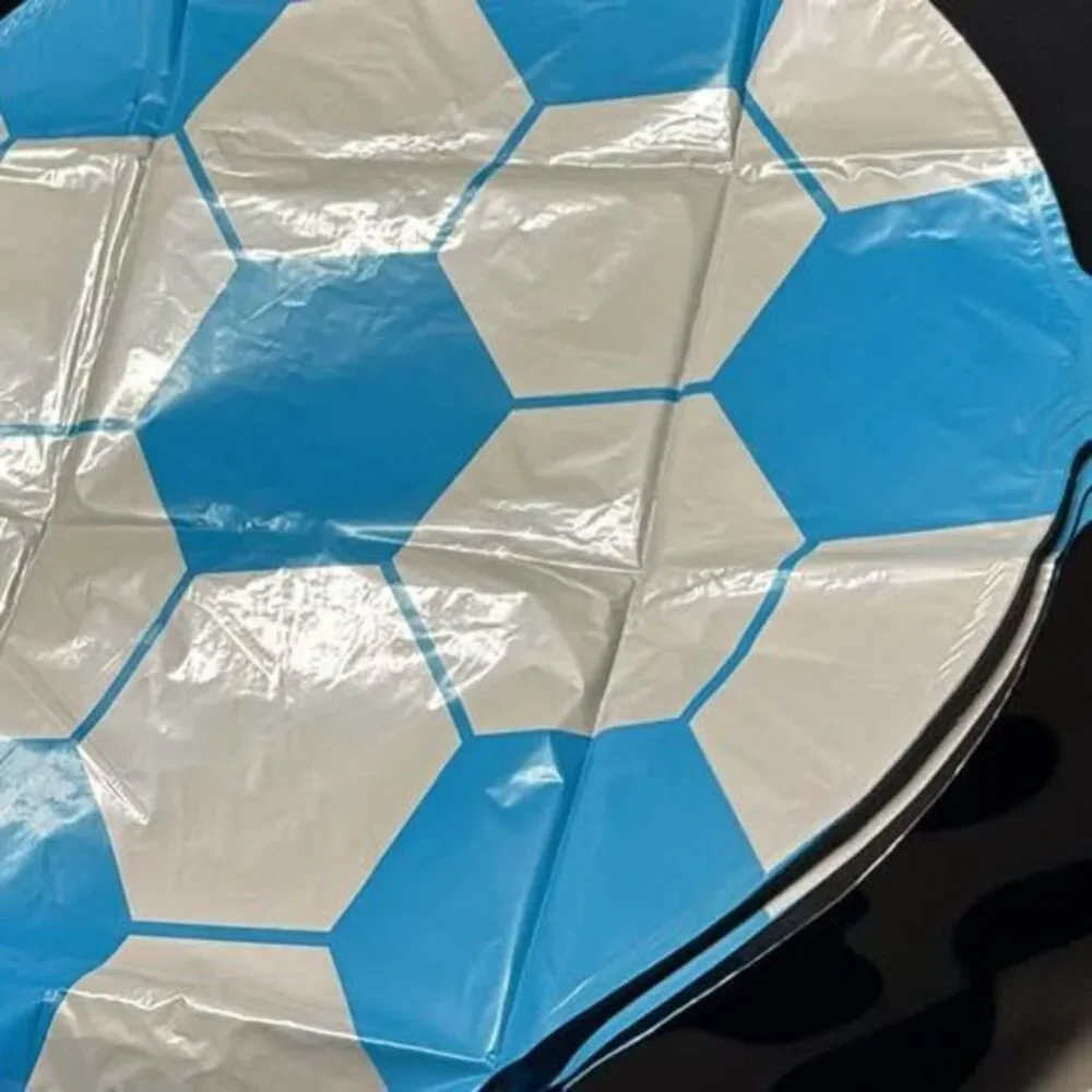 10 Pack 18 Inch Blue Soccer Foil Balloons
